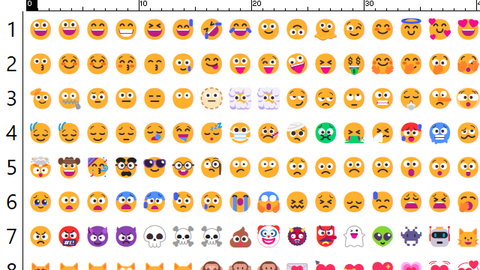 カラー絵文字: Windows 8.1 以降のカラー絵文字にも対応しています。